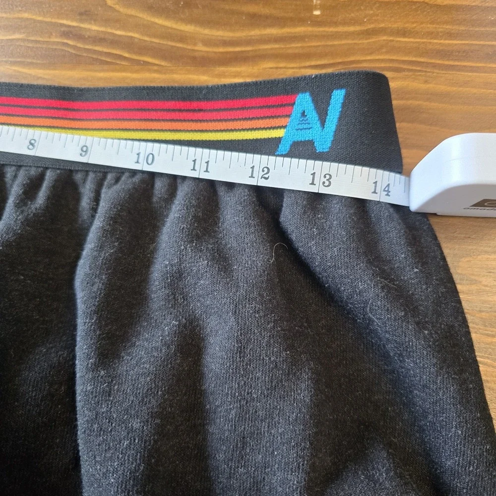 Aviator Nation Rainbow Stripe Waistband Sweatpants Charcoal Black L - Picture 9 of 10